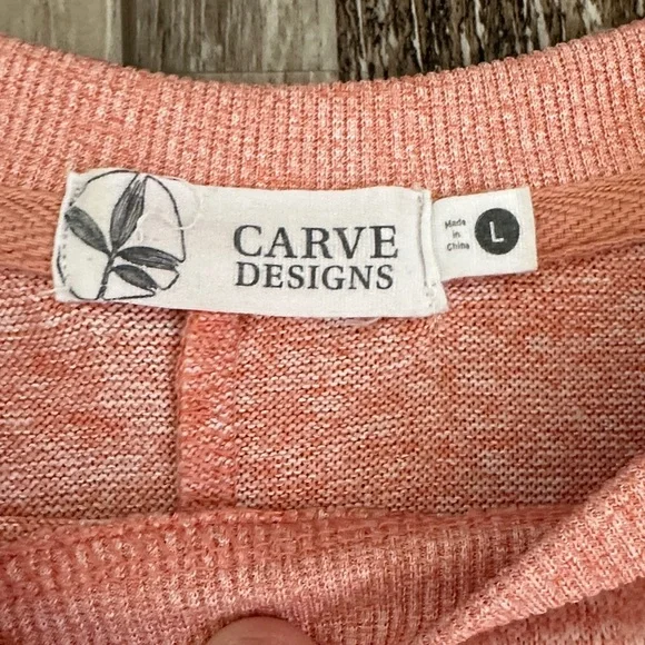 Carve Designs Coral Crew Neck Sweater - Picture 2 of 8